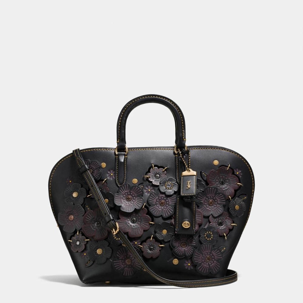 COACH 1941 Dakotah Satchel Linked Tea Rose Black